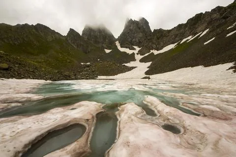 Frozen lake Stock Photos