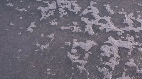 Frozen lake surface Stock Footage 58653297