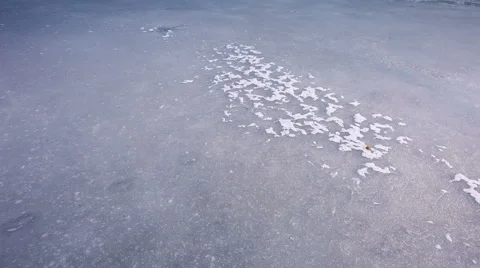 Frozen lake surface Stock Footage 58653326