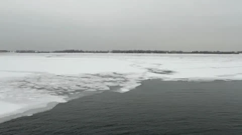 Frozen Lake Waters Stock Footage 20605628