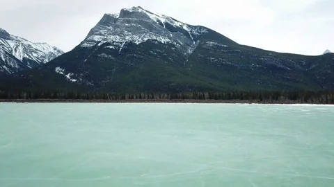 Frozen Lake In Winter Stock Footage 89453645