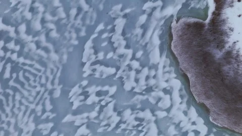 Frozen Lake in Winter Stock Footage 329375178
