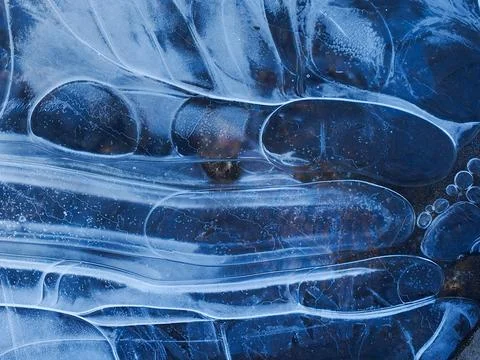 A frozen lake in winter Stock Photos