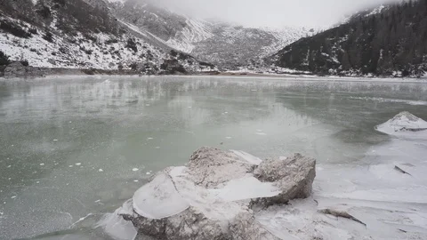 Frozen lake2 Stock Footage 122125734
