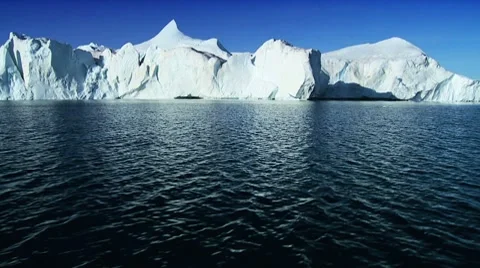 Frozen Land Mass in the Arctic Stock Footage