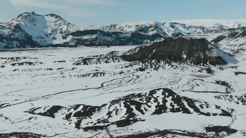 Frozen landscape 4K 50FPS Stock Footage 219312011