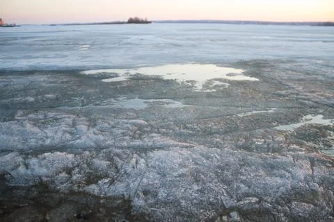 Frozen landscape image Stock Photos