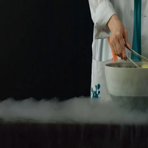 Frozen in liquid nitrogen Stock Footage 69360834