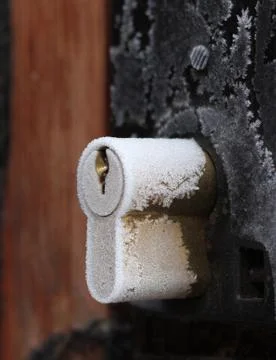 Frozen lock Stock Photos