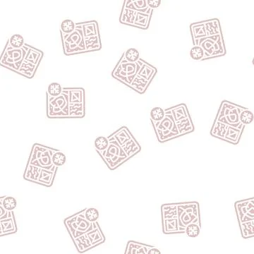 Frozen lunch glyph vector seamless pattern Stock Illustration