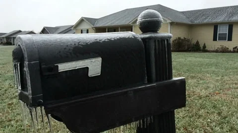 Frozen Mailbox Stock Footage 33282733