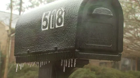 Frozen mailbox Stock-Footage 55570432