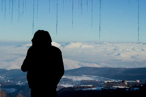 Frozen man Foto stock