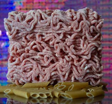 Frozen minced meat Stock Photos