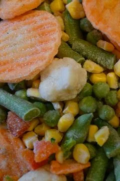 Frozen mixed vegetables Stock-Fotos