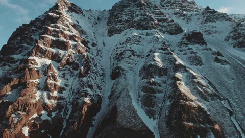 Frozen mountain peak Video stock 154817692