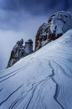 Frozen mountain Stock-Fotos