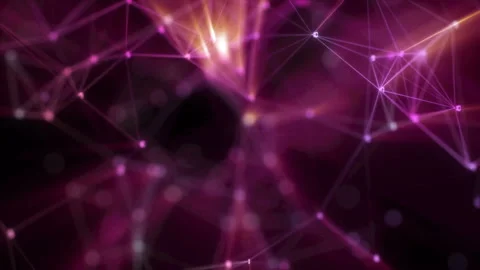 Frozen neon network.Smooth animation looped. With a central place for your logo Stock Footage 101203394