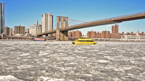 Frozen New York 05 Stock Footage 34353726