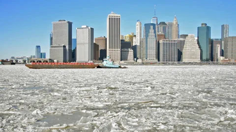 Frozen New York 06 Stock Footage 34353734