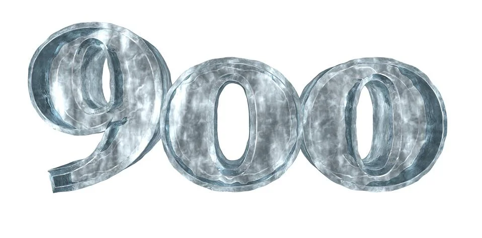 Frozen nine hundred - 3d rendering Stock Illustration