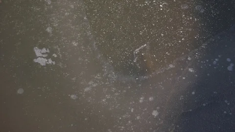 Frozen Olt river, Romania. Stock Footage 102619701