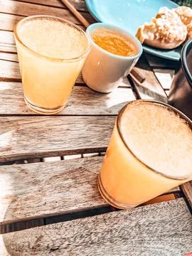 Frozen Orange Drinks Stock Photos