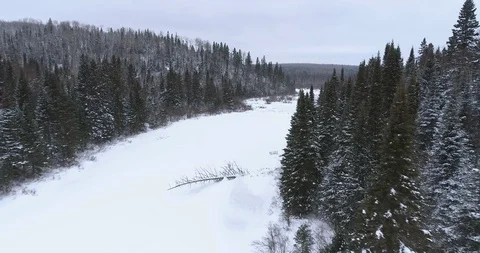 FROZEN OVER RIVER 스톡 동영상 85714147