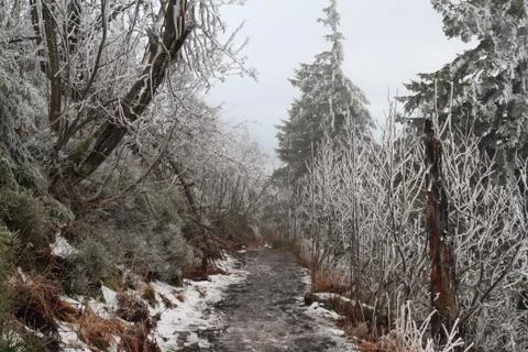 Frozen path Stock Photos