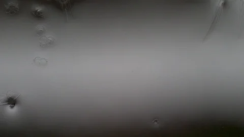 Frozen pattern appears on the glass Stock Footage 100155261