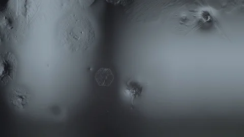 Frozen pattern appears on the glass Stock Footage 100155478