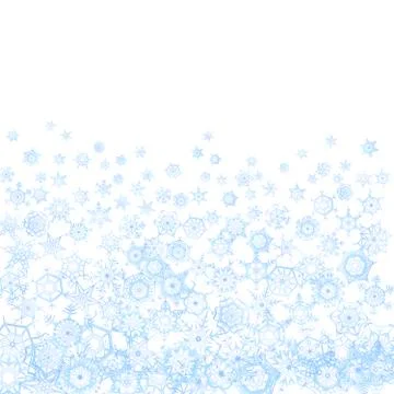 Frozen pattern with snowflakes on white Stock Illustration