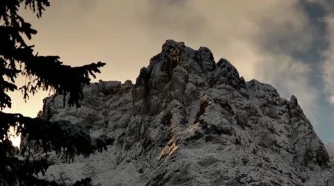 Frozen Peak Timelapse Stock Footage 21778546