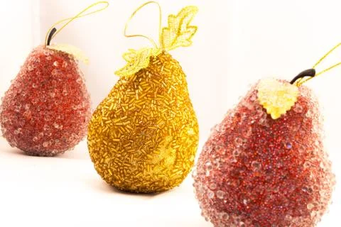 Frozen pears Stock Photos