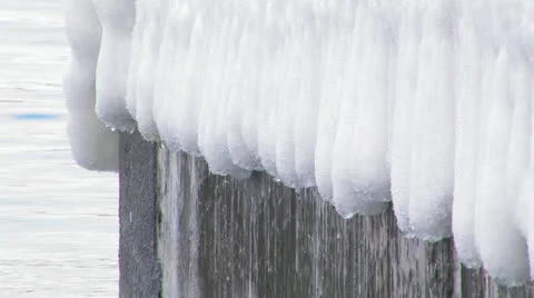 Frozen pier. Stock Footage 27081857