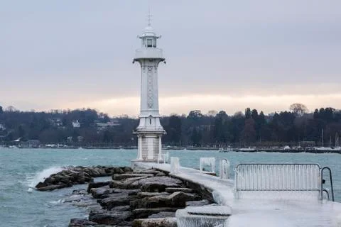 Frozen pier Foto stock