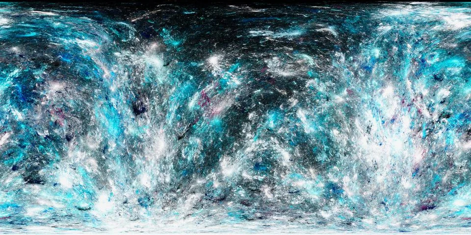Frozen planet texture 3D panorama 360 degrees Stock Illustration