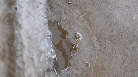 Frozen Pond Melting Stock Footage 87698029