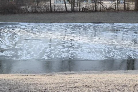 Frozen Pond Foto stock