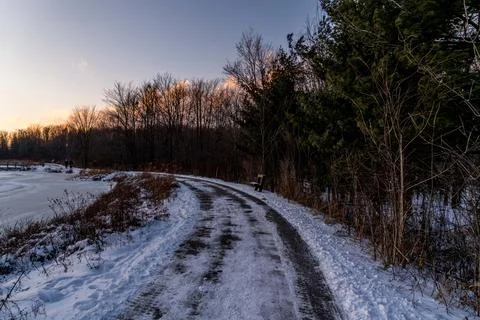 A frozen Pond Stock Photos