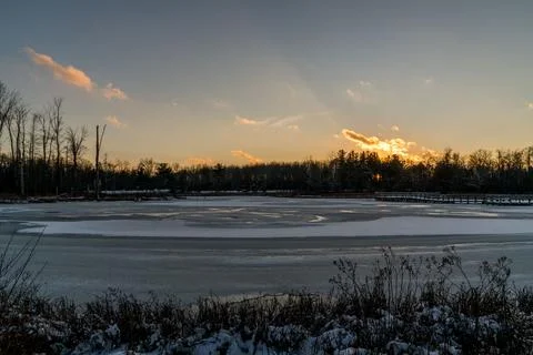 A frozen Pond Stock Photos