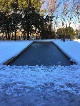 Frozen pool at Topkapi Palace Stock-Fotos