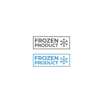 Frozen product label. Vector icon template Stock Illustration