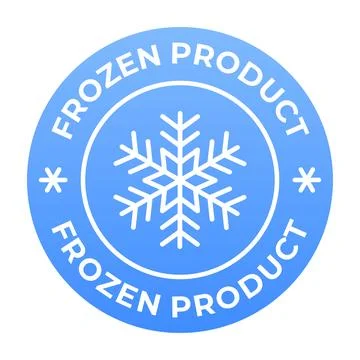 Frozen product vector illustration. Keep frozen emblem. Keep in refrigerato.. Stock Illustration
