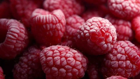 Frozen raspberry Stock Footage 105756660