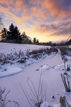 Frozen ravine in the winter 写真素材