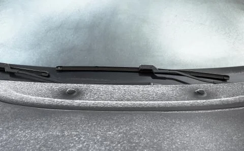 Frozen rear windshield Stock Photos