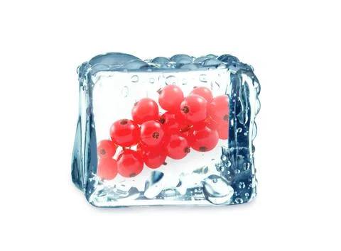 Frozen red currant Stock Photos