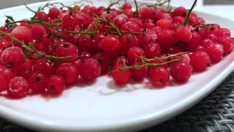 Frozen red currants close up. 7 Stock Footage 98469869