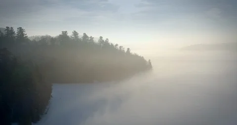Frozen River from the Air Stock Footage 125105612